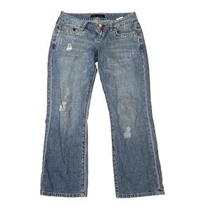Vintage Y2K L7B By‎ Little Big Low Rise Capris Size 29 Ripped Distressed